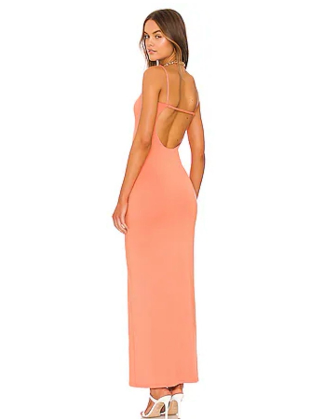 Not Yours To Keep Katy Maxi Dress in Peach, Size XS